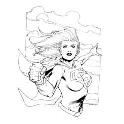 Dessin à colorier: Supergirl (Super-héros et Super-vilains) #83946 - Coloriages à Imprimer Gratuits