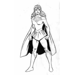 Dessin à colorier: Supergirl (Super-héros et Super-vilains) #83950 - Coloriages à Imprimer Gratuits