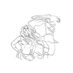 Dessin à colorier: Supergirl (Super-héros et Super-vilains) #83951 - Coloriages à Imprimer Gratuits