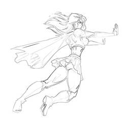 Dessin à colorier: Supergirl (Super-héros et Super-vilains) #83953 - Coloriages à Imprimer Gratuits