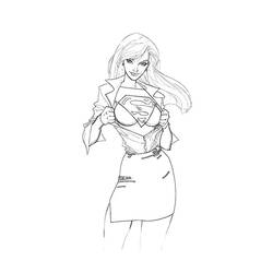 Dessin à colorier: Supergirl (Super-héros et Super-vilains) #83954 - Coloriages à Imprimer Gratuits