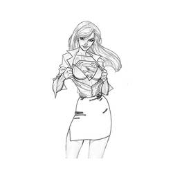 Dessin à colorier: Supergirl (Super-héros et Super-vilains) #83955 - Coloriages à Imprimer Gratuits