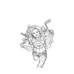 Dessin à colorier: Supergirl (Super-héros et Super-vilains) #83958 - Coloriages à Imprimer Gratuits