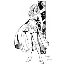 Dessin à colorier: Supergirl (Super-héros et Super-vilains) #83961 - Coloriages à Imprimer Gratuits