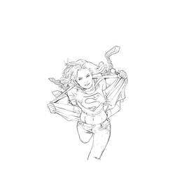 Dessin à colorier: Supergirl (Super-héros et Super-vilains) #83963 - Coloriages à Imprimer Gratuits