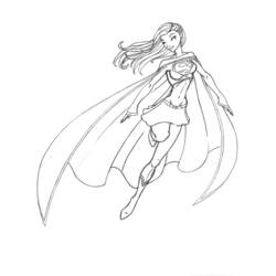 Dessin à colorier: Supergirl (Super-héros et Super-vilains) #83972 - Coloriages à Imprimer Gratuits