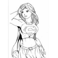 Dessin à colorier: Supergirl (Super-héros et Super-vilains) #84010 - Coloriages à Imprimer Gratuits