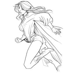 Dessin à colorier: Supergirl (Super-héros et Super-vilains) #84053 - Coloriages à Imprimer Gratuits