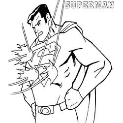 Coloriage Superman (Super-héros et Super-vilains) #189561 à imprimer et colorier