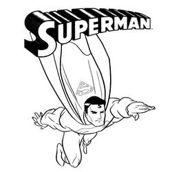 Dessin à colorier: Superman (Super-héros et Super-vilains) #189584 - Coloriages à Imprimer Gratuits