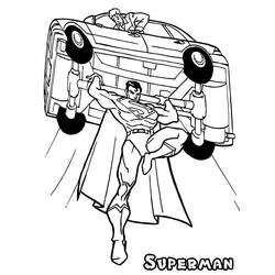 Dessin à colorier: Superman (Super-héros et Super-vilains) #189593 - Coloriages à Imprimer Gratuits