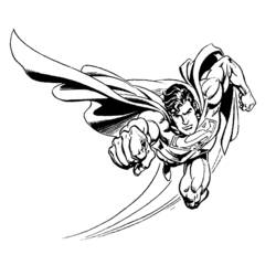 Dessin à colorier: Superman (Super-héros et Super-vilains) #83626 - Coloriages à Imprimer Gratuits