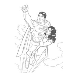 Dessin à colorier: Superman (Super-héros et Super-vilains) #83665 - Coloriages à Imprimer Gratuits