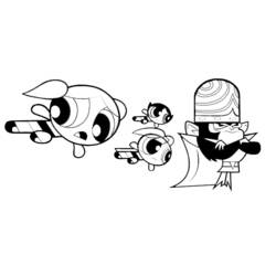 Dessin à colorier: Supers Nanas (Super-héros et Super-vilains) #39562 - Coloriages à Imprimer Gratuits