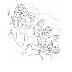 Dessin à colorier: Surfeur d'Argent (Super-héros et Super-vilains) #81162 - Coloriages à Imprimer Gratuits