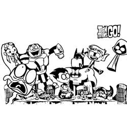 Dessin à colorier: Teen Titans Go (Super-héros et Super-vilains) #196397 - Coloriages à Imprimer Gratuits