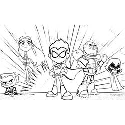 Dessin à colorier: Teen Titans Go (Super-héros et Super-vilains) #196399 - Coloriages à Imprimer Gratuits