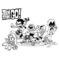 Dessin à colorier: Teen Titans Go (Super-héros et Super-vilains) #196400 - Coloriages à Imprimer Gratuits