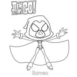 Dessin à colorier: Teen Titans Go (Super-héros et Super-vilains) #196402 - Coloriages à Imprimer Gratuits