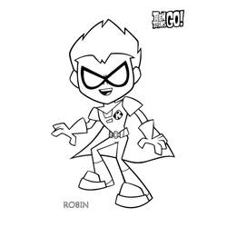 Dessin à colorier: Teen Titans Go (Super-héros et Super-vilains) #196404 - Coloriages à Imprimer Gratuits