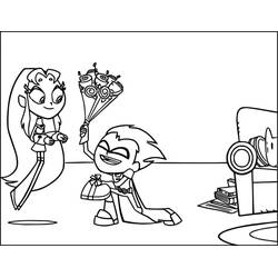 Dessin à colorier: Teen Titans Go (Super-héros et Super-vilains) #196409 - Coloriages à Imprimer Gratuits