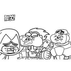 Dessin à colorier: Teen Titans Go (Super-héros et Super-vilains) #196413 - Coloriages à Imprimer Gratuits
