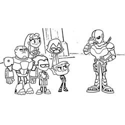 Dessin à colorier: Teen Titans Go (Super-héros et Super-vilains) #196414 - Coloriages à Imprimer Gratuits