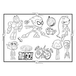Dessin à colorier: Teen Titans Go (Super-héros et Super-vilains) #196419 - Coloriages à Imprimer Gratuits