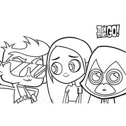 Dessin à colorier: Teen Titans Go (Super-héros et Super-vilains) #196420 - Coloriages à Imprimer Gratuits