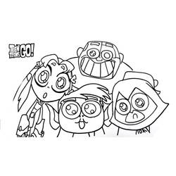 Dessin à colorier: Teen Titans Go (Super-héros et Super-vilains) #196423 - Coloriages à Imprimer Gratuits