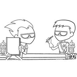Dessin à colorier: Teen Titans Go (Super-héros et Super-vilains) #196425 - Coloriages à Imprimer Gratuits