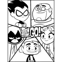 Dessin à colorier: Teen Titans Go (Super-héros et Super-vilains) #196426 - Coloriages à Imprimer Gratuits