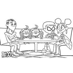 Dessin à colorier: Teen Titans Go (Super-héros et Super-vilains) #196427 - Coloriages à Imprimer Gratuits