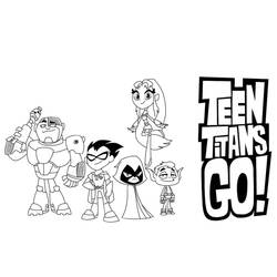 Dessin à colorier: Teen Titans Go (Super-héros et Super-vilains) #196429 - Coloriages à Imprimer Gratuits