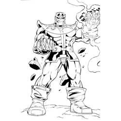 Dessin à colorier: Thanos (Super-héros et Super-vilains) #206560 - Coloriages à Imprimer Gratuits