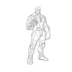 Dessin à colorier: Thanos (Super-héros et Super-vilains) #206561 - Coloriages à Imprimer Gratuits