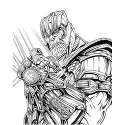 Dessin à colorier: Thanos (Super-héros et Super-vilains) #206564 - Coloriages à Imprimer Gratuits