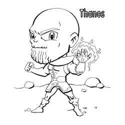 Dessin à colorier: Thanos (Super-héros et Super-vilains) #206571 - Coloriages à Imprimer Gratuits