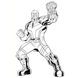 Dessin à colorier: Thanos (Super-héros et Super-vilains) #206572 - Coloriages à Imprimer Gratuits
