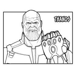 Dessin à colorier: Thanos (Super-héros et Super-vilains) #206574 - Coloriages à Imprimer Gratuits
