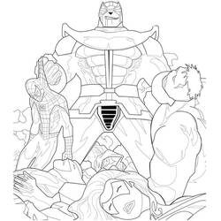 Dessin à colorier: Thanos (Super-héros et Super-vilains) #206575 - Coloriages à Imprimer Gratuits