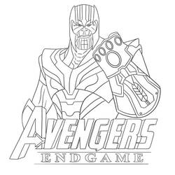 Dessin à colorier: Thanos (Super-héros et Super-vilains) #206577 - Coloriages à Imprimer Gratuits