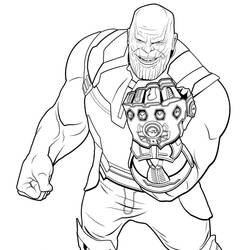 Dessin à colorier: Thanos (Super-héros et Super-vilains) #206578 - Coloriages à Imprimer Gratuits