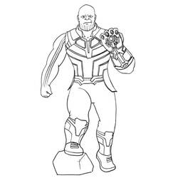 Dessin à colorier: Thanos (Super-héros et Super-vilains) #206581 - Coloriages à Imprimer Gratuits