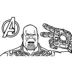 Dessin à colorier: Thanos (Super-héros et Super-vilains) #206582 - Coloriages à Imprimer Gratuits