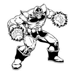 Dessin à colorier: Thanos (Super-héros et Super-vilains) #206583 - Coloriages à Imprimer Gratuits