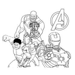 Dessin à colorier: Thanos (Super-héros et Super-vilains) #206584 - Coloriages à Imprimer Gratuits