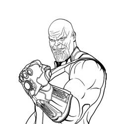 Dessin à colorier: Thanos (Super-héros et Super-vilains) #206586 - Coloriages à Imprimer Gratuits