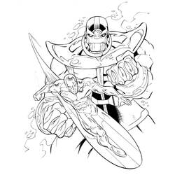 Dessin à colorier: Thanos (Super-héros et Super-vilains) #206588 - Coloriages à Imprimer Gratuits