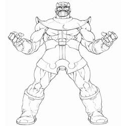 Dessin à colorier: Thanos (Super-héros et Super-vilains) #206590 - Coloriages à Imprimer Gratuits